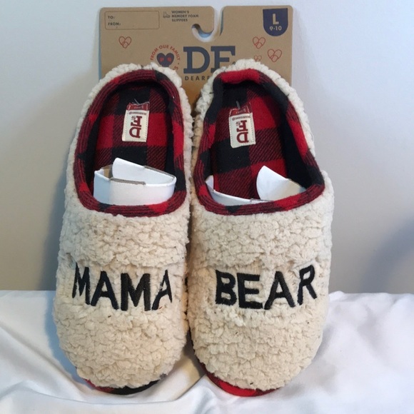 dearfoams Shoes - NWT SIZE 9/10 “MAMA BEAR” SLIPPERS